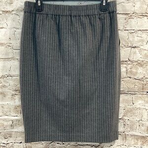 LOFT Outlet Charcoal Pinstripe Pencil Skirt